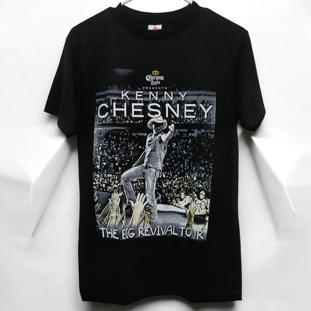 Kenny Chesney Men's The Big Revival Tour Double Sided Black T Shirt Size‎ Small